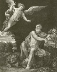 St Jerome with the angel  by Domenichino